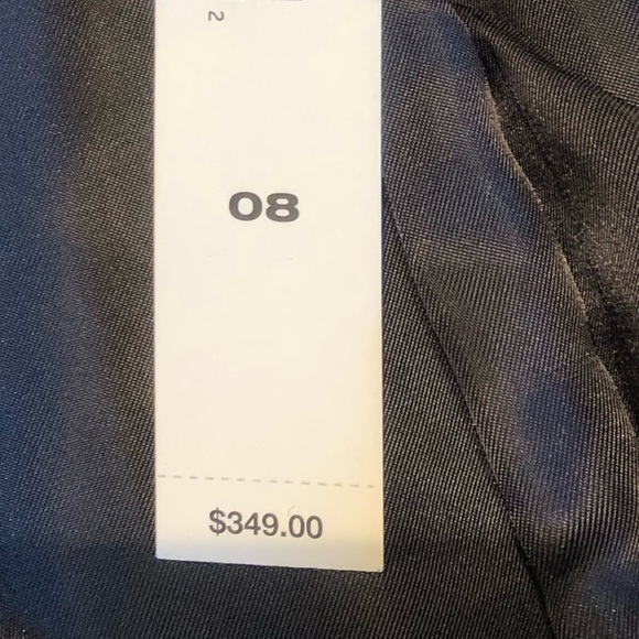 NWT DKNY s8 navy wool blend car coat Blk faux leather accents on sleeves/pockets - Picture 7 of 10